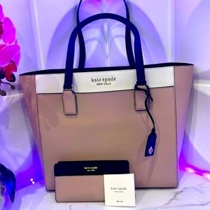New Kate Spade Tote/Purse with Matching Wallet (like new condition)